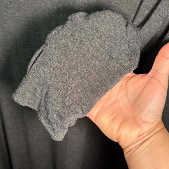 Eileen Fisher Charcoal Gray Knit Jersey Long Sleeve A-Line Dress size Large - Picture 4 of 6